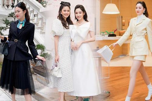 2 chị em Á hậu duy nhất Vbiz 'đụng' style tiểu thư sang chảnh
