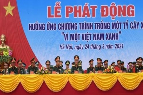 Bộ Quốc phòng hưởng ứng Chương trình trồng 1 tỷ cây xanh