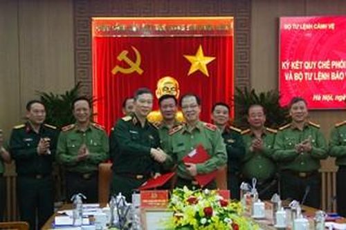 Ký kết Quy chế phối hợp hoạt động giữa Bộ tư lệnh Cảnh vệ và Bộ tư lệnh Bảo vệ Lăng Chủ tịch Hồ Chí Minh