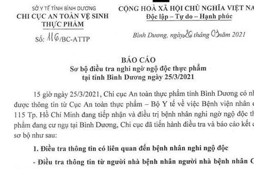 Kết quả điều tra ban đầu về vụ nghi ngộ độc pate chay khiến 1 người tử vong