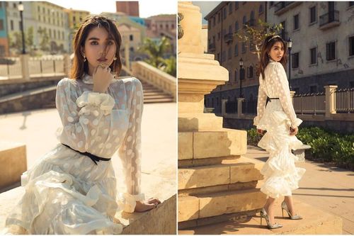 Ngọc Trinh nền nã, mang đậm hơi thở cổ điển dưới ánh bình minh