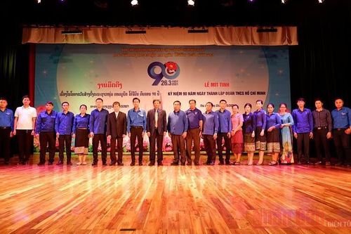 Mít-tinh kỷ niệm 90 năm Ngày thành lập Đoàn TNCS Hồ Chí Minh tại Lào