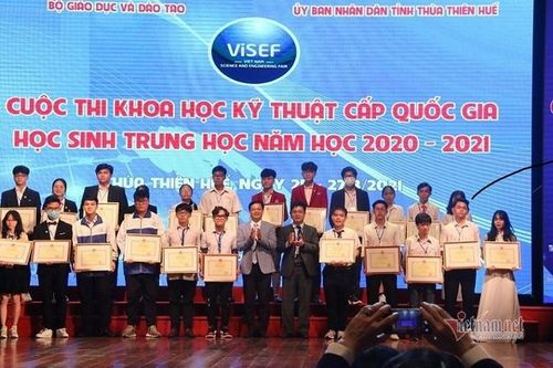 12 dự án giành giải Nhất cuộc thi KHKT cấp quốc gia học sinh trung học