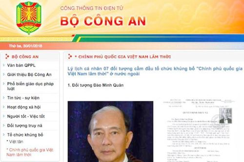Vạch trần chiêu lừa của tổ chức khủng bố 'Chính phủ Quốc gia Việt Nam lâm thời'