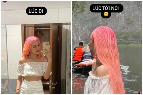 Nhuộm tóc hồng, 'hot girl bắp cần bơ' gặp ngay tai nạn sống ảo