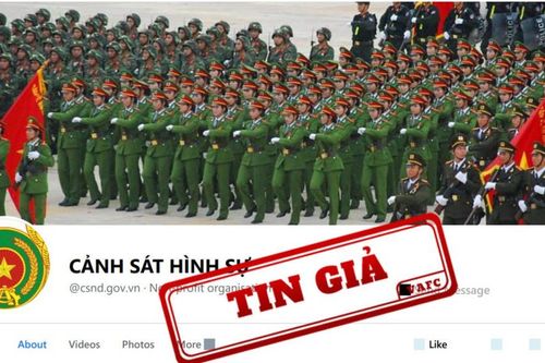 Cảnh báo về fanpage giả kênh của Bộ Công an, đăng tin sai sự thật