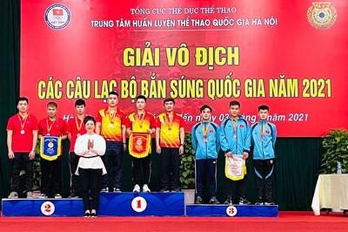 Đoàn Quân đội áp đảo tại Giải vô địch các câu lạc bộ bắn súng quốc gia năm 2021
