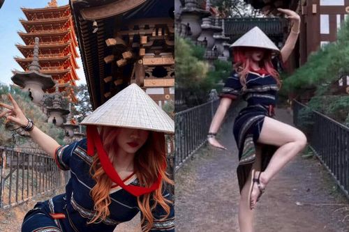 Hot TikToker Lê Bống lên tiếng khi bị chỉ trích vì mặc váy xẻ cao, tạo dáng khó hiểu khi đi chùa