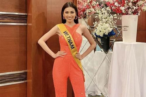 Sau 3 lần 'đụng hàng' Hương Giang, Ngọc Thảo mặc lại jumpsuit của Hoàng Thùy ở Miss Grand