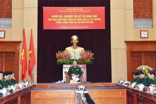 Nghiệm thu đề tài 'Ứng dụng công nghệ thông tin trong quản lý tàu thuyền; phòng chống thiên tai - tìm kiếm cứu nạn'