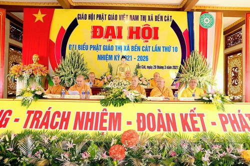 Bình Dương: Đại hội đại biểu Phật giáo thị xã Bến Cát lần X nhiệm kỳ 2021-2026