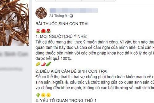 Vụ người phụ nữ bị tăng men gan 20 lần vì uống thuốc nam để sinh con trai: Chớ dại tin lời quảng cáo sinh con theo ý muốn trên mạng