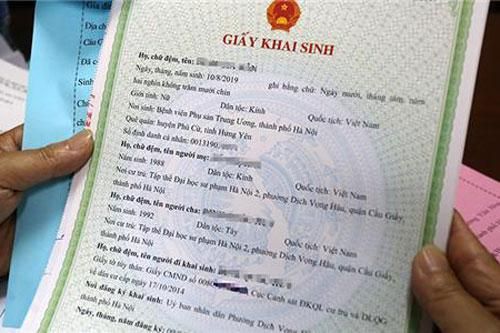 Thủ tục cấp lại Giấy khai sinh khi thay đổi địa danh hành chính