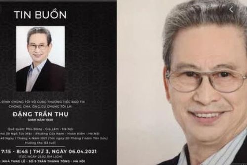 Showbiz 2/4: Nghệ sĩ Đặng Trần Thụ qua đời