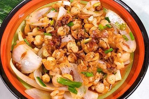Ngọt thơm nức mũi với món cồi sò điệp xào hành