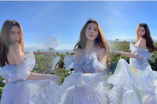 Ngọc Trinh diện váy cut-out, khoe thềm ngực nõn nà và vòng eo cực ngọt hóa thành nàng tiên hoa