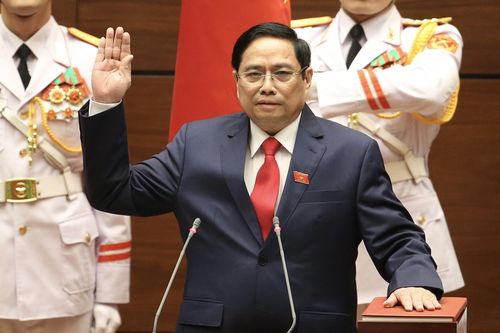 Chùm ảnh tân Thủ tướng Phạm Minh Chính tuyên thệ nhậm chức