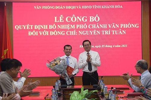Ông Nguyễn Trí Tuân giữ chức Phó Chánh Văn phòng Đoàn Đại biểu Quốc hội và HĐND tỉnh Khánh Hòa