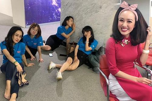 Biên tập viên Hoài Anh gây cười với hình ảnh thời trang đằng sau màn hình