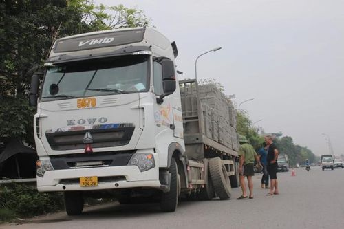 Tài xế chở hàng quá tải, chống đối lực lượng Thanh tra giao thông