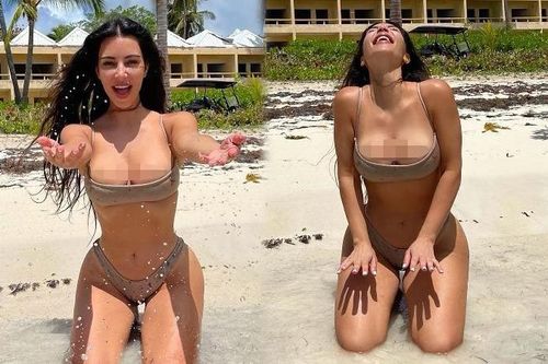 Kim Kardashian tung ảnh bikini 'bốc lửa' ăn mừng thành tỷ phú USD