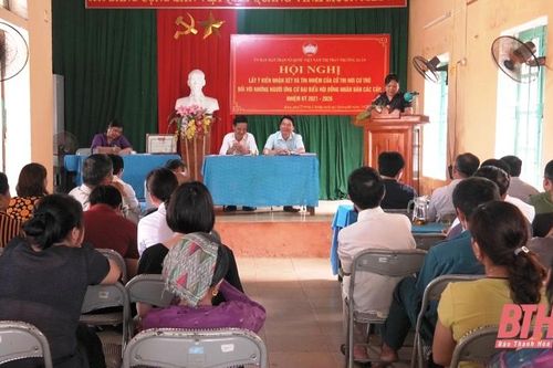 Huyện Thường Xuân: 122/124 khu dân cư đã tổ chức hội nghị lấy ý kiến cử tri đối với người ứng cử đại biểu HĐND các cấp
