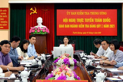 Hội nghị trực tuyến toàn quốc giao ban ngành Kiểm tra Đảng quý I