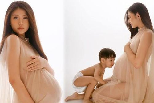 Tung ảnh nude tháng cuối thai kỳ, Chúng Huyền Thanh tăng 20kg vẫn sexy 'bức thở'