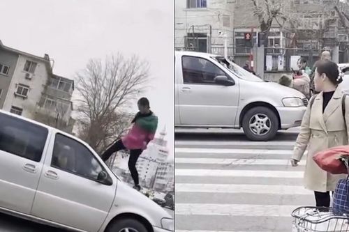 Đánh ghen 'căng đét': Vợ đạp vỡ kính chắn gió, chồng đứng yên cho 'chính thất' xử lý 'tiểu tam'