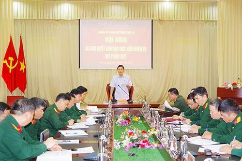 Đảng ủy Quân sự tỉnh triển khai Nghị quyết lãnh đạo thực hiện nhiệm vụ quý II