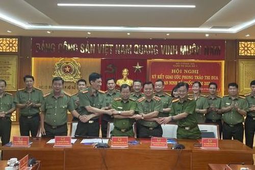 Cụm thi đua số 1 – Bộ Công an ký giao ước thi đua năm 2021