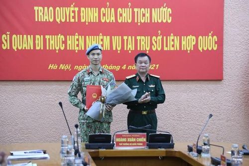 Sĩ quan thứ ba của Việt Nam làm việc tại trụ sở Liên Hợp quốc