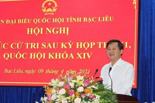 Tân Phó Thủ tướng Lê Minh Khái tiếp xúc cử tri tại Bạc Liêu