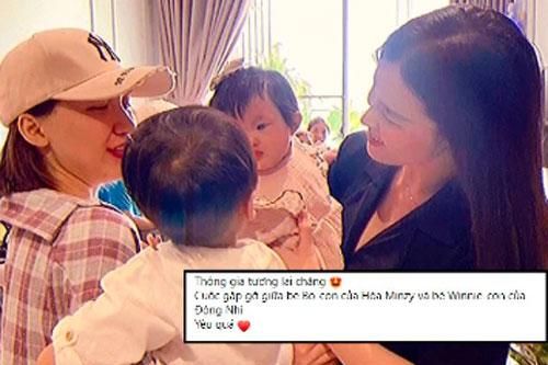 Nhân cuộc gặp mặt giữa ái nữ nhà Đông Nhi và quý tử nhà Hòa Minzy, dân tình 'đặt kèo' thông gia cho hai nhóc tỳ hot nhất Vbiz luôn!