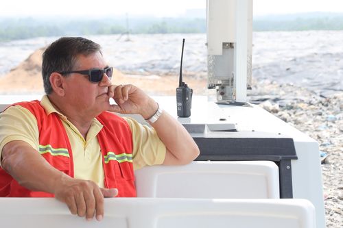 Công ty VWS sử dụng thiết bị bay không người lái phun khử mùi bãi rác