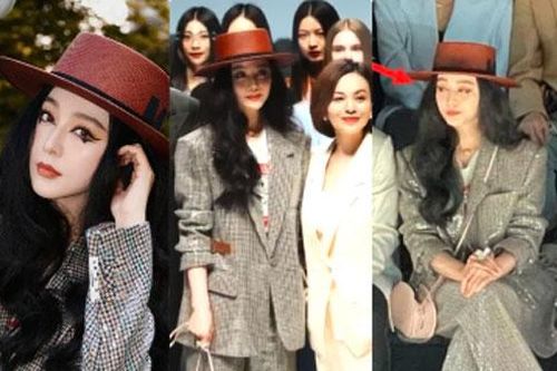 Phạm Băng Băng mặc đồ lấp lánh và kẻ mắt kiểu lồng lộn, nhưng gây khó hiểu với biểu cảm 'đơ' như tượng sáp