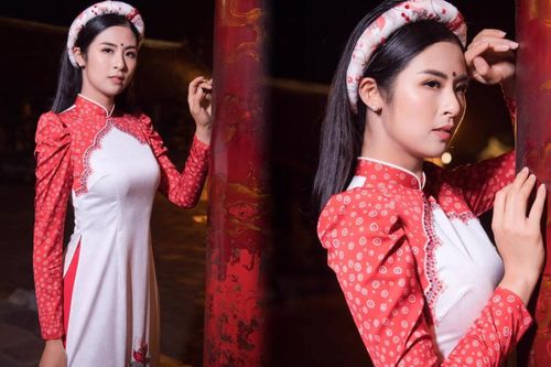 Hoa hậu Ngọc Hân mặc áo dài quảng bá nét đẹp văn hóa