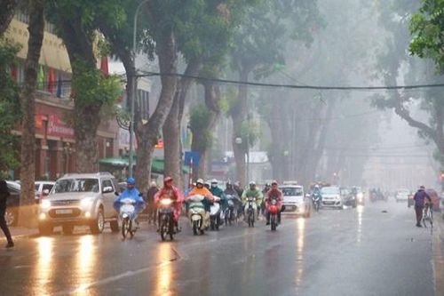 Sáng cuối tuần, Hà Nội có mưa phùn kèm sương mù