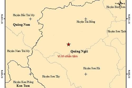Quảng Ngãi: Liên tiếp xảy ra 2 trận động đất