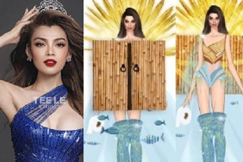 Thiết kế trang phục dân tộc 'Cầu tõm' gây tranh cãi, bị chê 'bốc mùi'