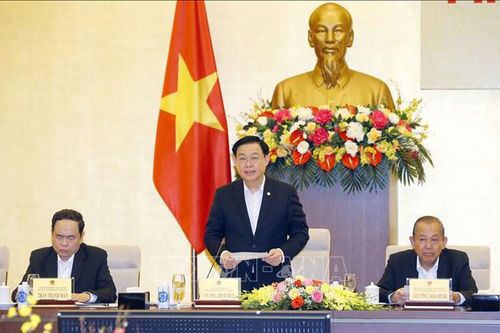 Chủ tịch Quốc hội Vương Đình Huệ chủ trì phiên họp thứ 5 Hội đồng Bầu cử quốc gia