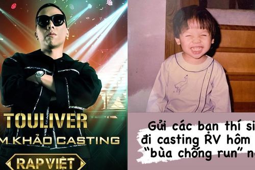 Touliver 'khóc thét' khi Tóc Tiên tặng 'bùa chống run' cho thí sinh casting 'Rap Việt'