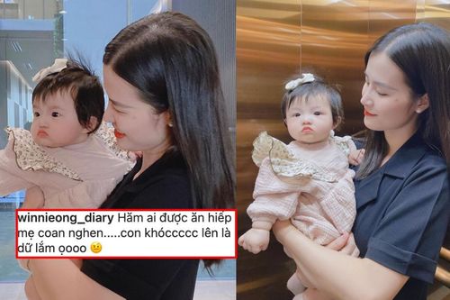 Đông Nhi tự hào con gái Winnie cực 'hổ báo': 'Ăn hiếp mẹ Ngọc, con khóc lên dữ lắm đó'