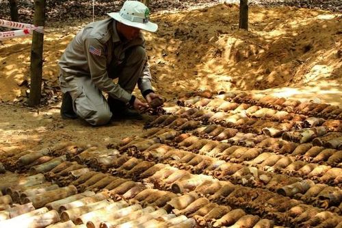 Hủy nổ hàng trăm quả đạn cối