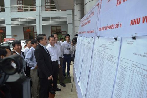 Phó Chủ tịch Quốc hội Nguyễn Đức Hải kiểm tra công tác bầu cử tại Yên Bái