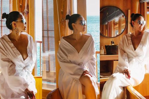 Hà Kiều Anh trễ nải vòng một gợi cảm khiến fans trầm trồ về nhan sắc 'đỉnh cao' ở tuổi 45