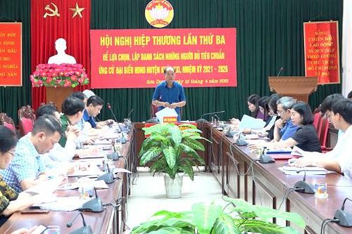 Sơn Dương thống nhất danh sách 64 người ứng cử đại biểu HĐND huyện