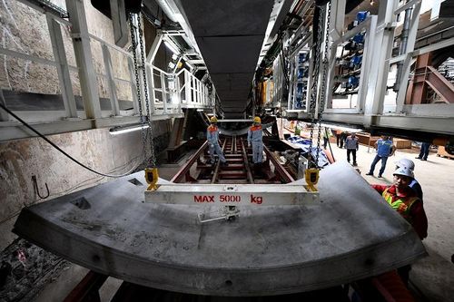 Hoàn thành nghiệm thu chạy thử máy đào hầm tuyến đường sắt đô thị Nhổn - ga Hà Nội