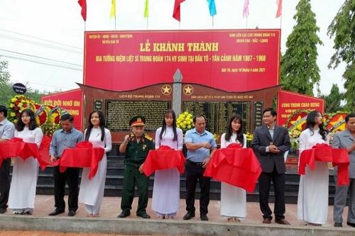 Kon Tum: Khánh thành Bia tưởng niệm các liệt sĩ Trung đoàn 174