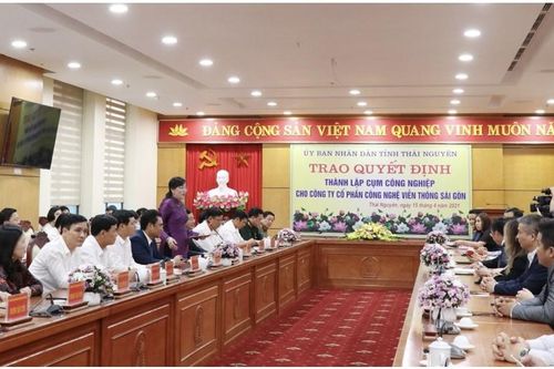 Saigontel làm chủ đầu tư 3 cụm công nghiệp với tổng mức đầu tư 1.200 tỷ đồng tại Thái Nguyên